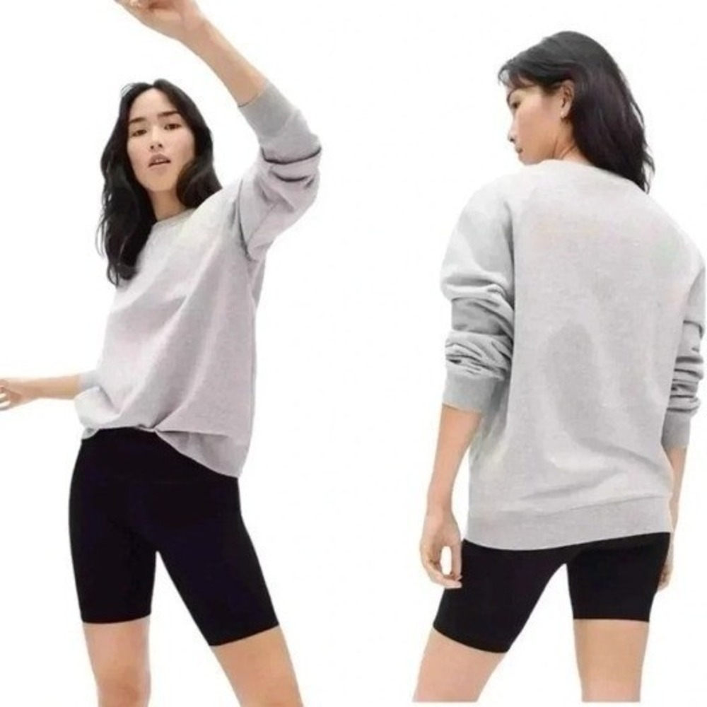 Everlane The Classic French Terry Crewneck Sweatshirt Heather Gray XXS‎ - Picture 3 of 13